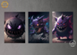 Gastly Haunter Gengar Realistic Style Poster Prints | Pokemon Halloween Decor | Perfect Gifts