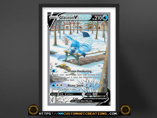 Glaceon V #175 Alt Art Evolving Skies (EVS) Poster Print - Available in Two Sizes