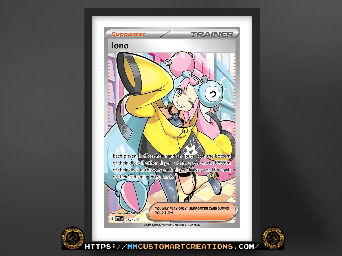 Iono #254 Full Art Trainer Paldea Evolved (PAL) Poster Print - Available in Two Sizes