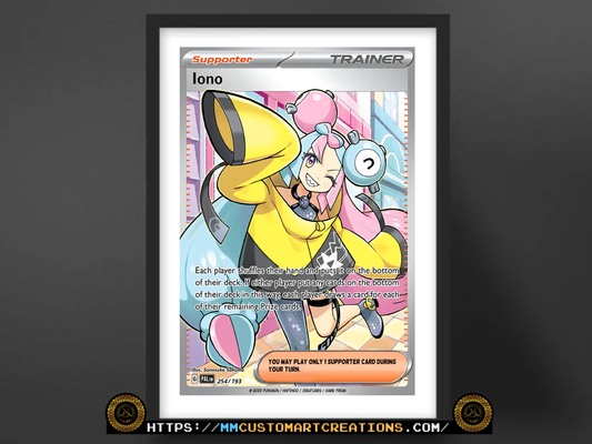 Iono #254 Full Art Trainer Paldea Evolved (PAL) Poster Print - Available in Two Sizes