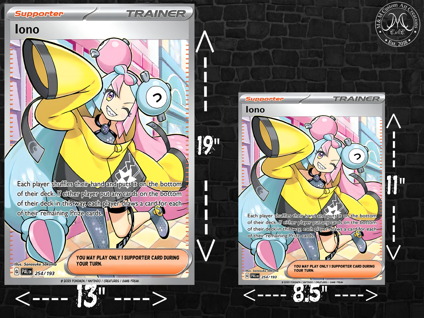 Iono #254 Full Art Trainer Paldea Evolved (PAL) Poster Print - Available in Two Sizes