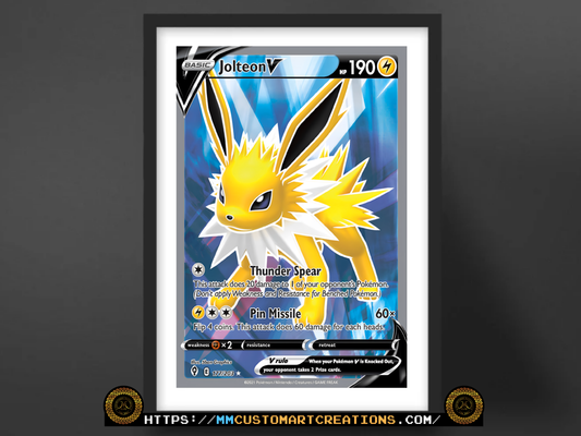 Jolteon V #177 Full Art Evolving Skies (EVS) Poster Print - Available in Two Sizes