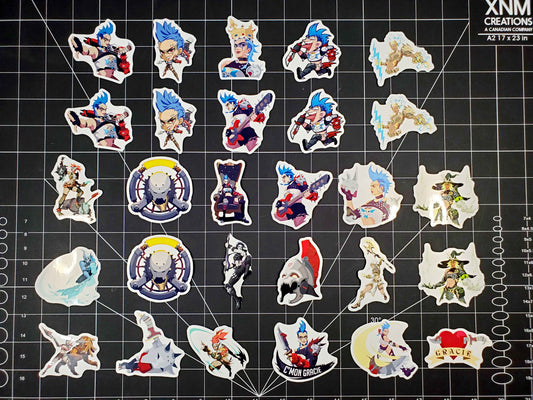 Overwatch 2 Junker Queen Hero Spray's Sticker Set | 28 High Quality Glossy Vinyl