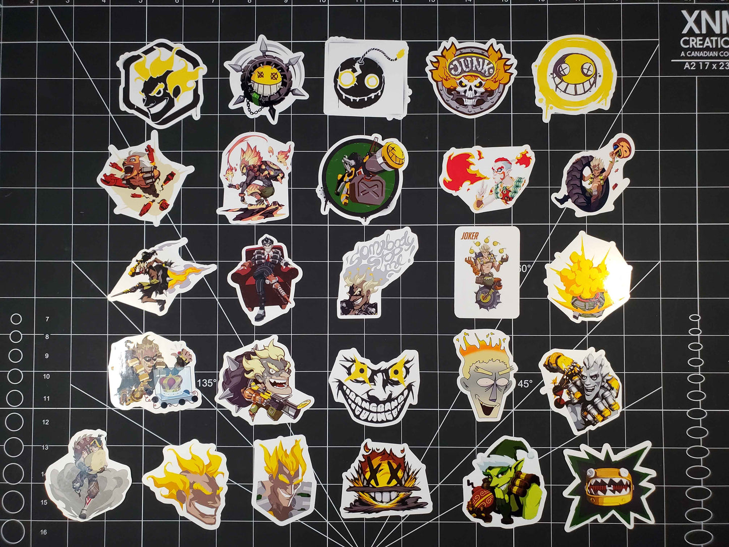 Overwatch 2 Junkrat Hero Spray's Sticker Set | 26 High Quality Glossy Vinyls