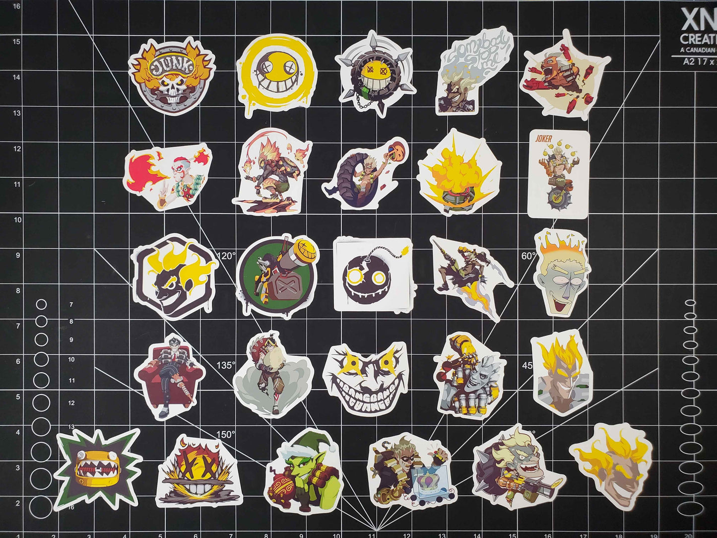 Overwatch 2 Junkrat Hero Spray's Sticker Set | 26 High Quality Glossy Vinyls