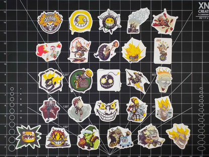 Overwatch 2 Junkrat Hero Spray's Sticker Set | 26 High Quality Glossy Vinyls