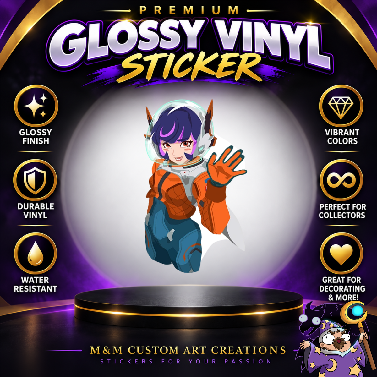Juno from Overwatch 2 Glossy Vinyl Sticker SHEETS