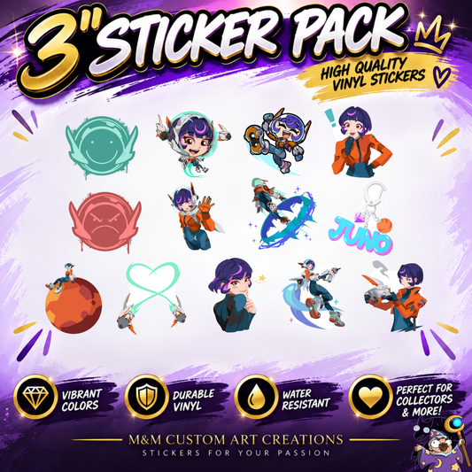 Overwatch 2 Juno Hero Sprays Sticker Set | 13 High Quality Glossy Vinyl Stickers
