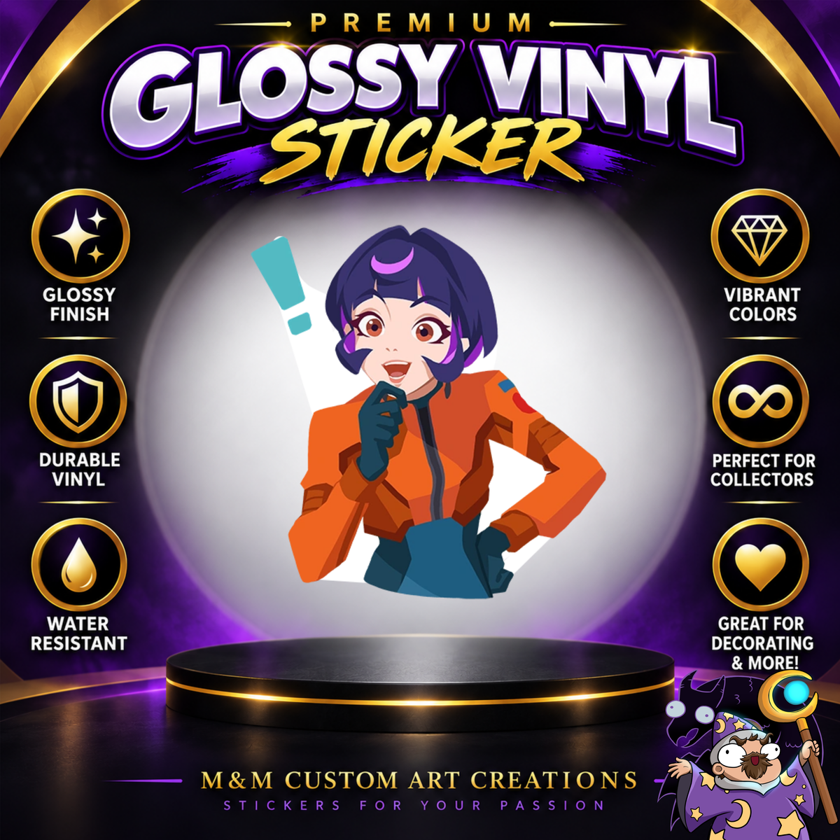 Juno from Overwatch 2 Glossy Vinyl Sticker SHEETS