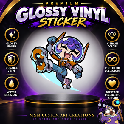 Juno from Overwatch 2 Glossy Vinyl Sticker SHEETS