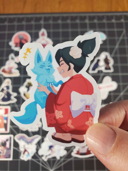 Overwatch 2 Kiriko Hero Spray's Sticker Set | 24 High Quality Glossy Vinyls