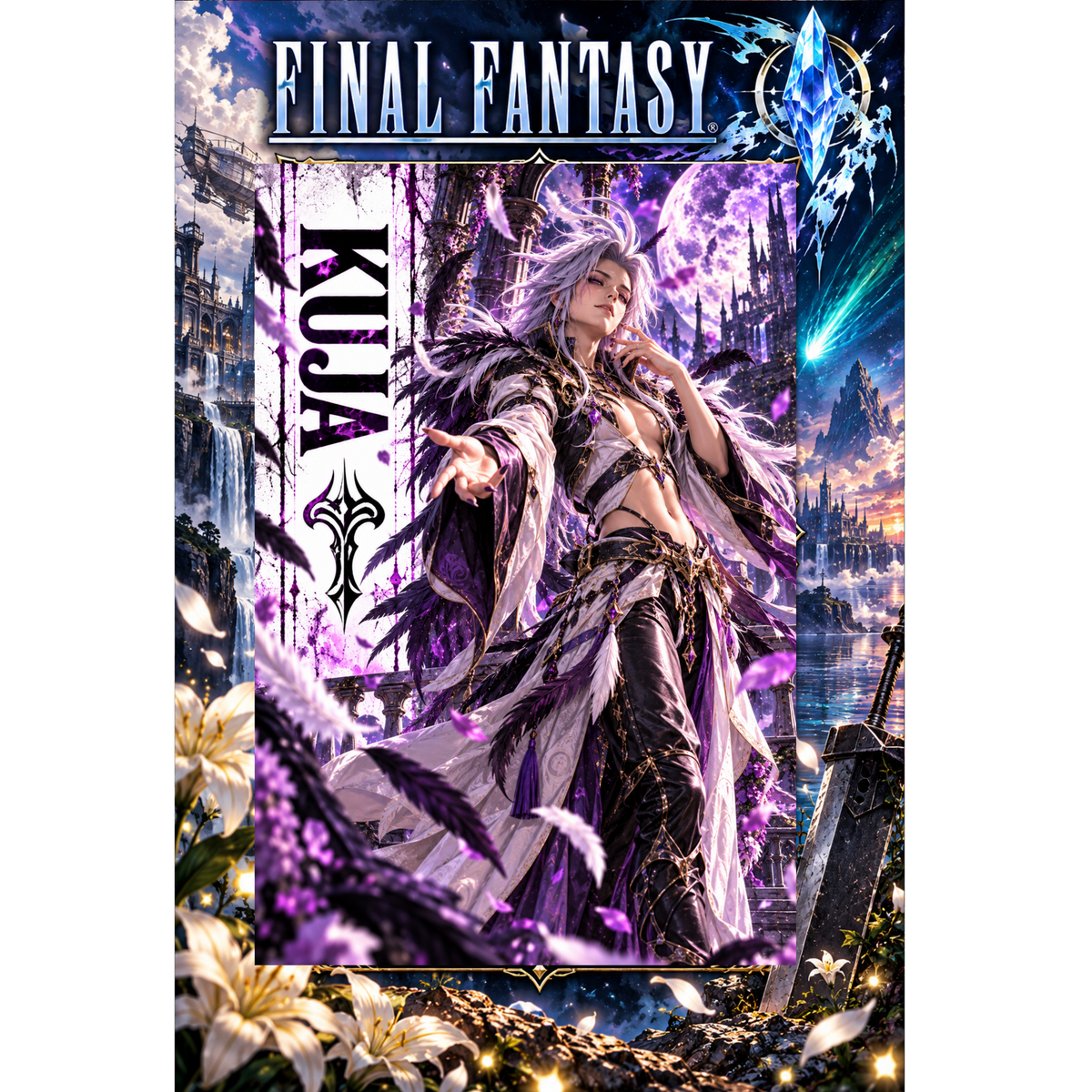 Final Fantasy Emet Kuja 13x19 Art Print Poster | Choose 1 or Complete Set
