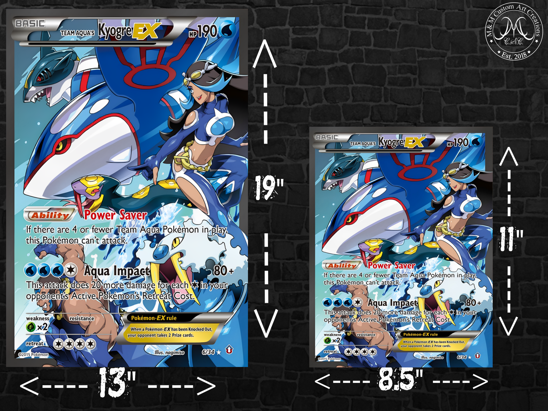 Team Aqua's Kyogre EX #6 Double Crisis (DCR) Poster Print