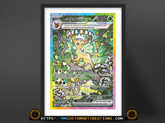 Leafeon ex #144 Secret Illustration Rare Prismatic Evolutions (PRE) Poster Print - Available in Two Sizes