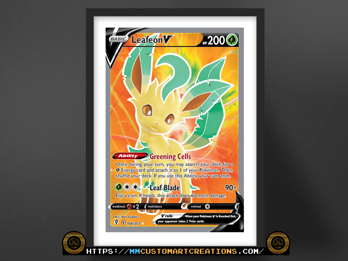 Leafeon V #166 Full Art Evolving Skies (EVS) Poster Print - Available in Two Sizes