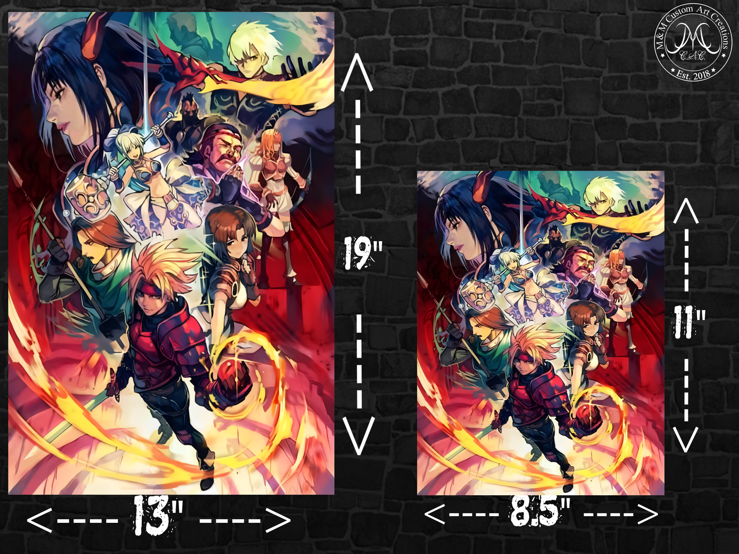 The Legend of Dragoon Poster Print | Fantasy RPG Video Game Wall Art