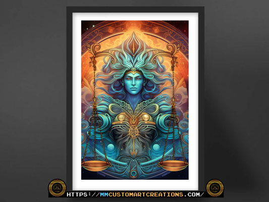 Libra Poster Prints | Zodiac Wall Art | Astrological Sign Decor | Great Gift Idea