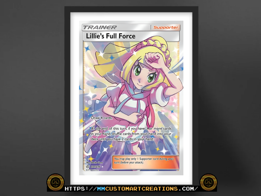 Lillie’s Full Force #230 Full Art Trainer Cosmic Eclipse (CEC) Poster Print - Available in Two Sizes
