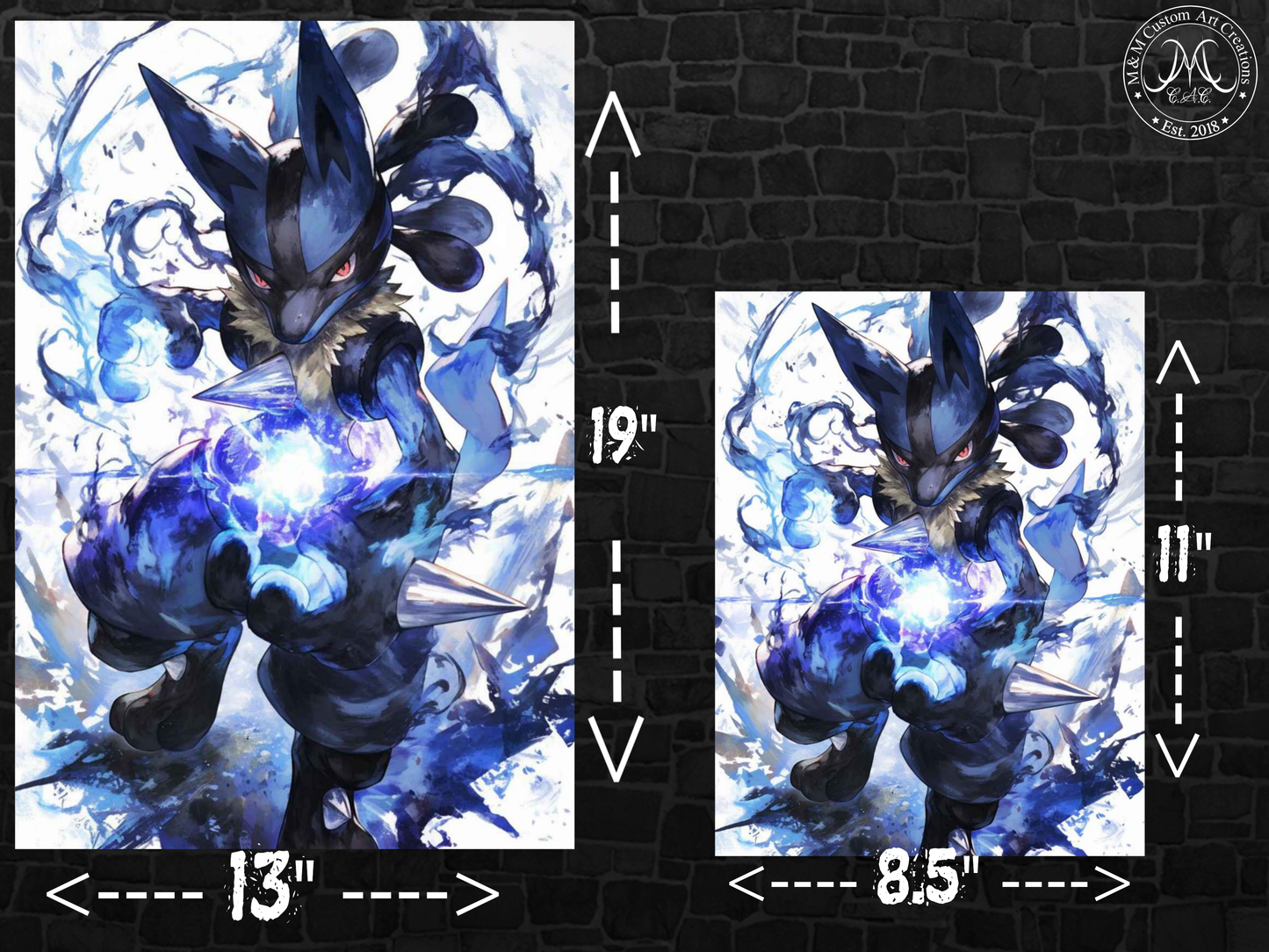 Pokemon Lucario Poster Print | Fighting & Steel-Type Pokémon Wall Art