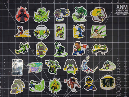 Overwatch 2 Lucio Hero Spray's Sticker Set | 27 High Quality Glossy Vinyls
