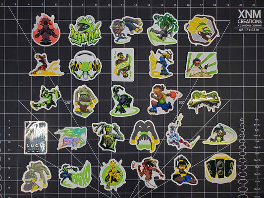 Overwatch 2 Lucio Hero Spray's Sticker Set | 27 High Quality Glossy Vinyls