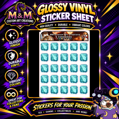 Machinist Soul Crystal from Final Fantasy Glossy Vinyl Sticker SHEETS