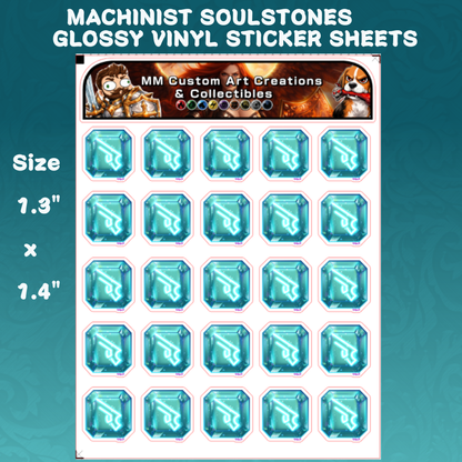 Machinist Soul Crystal from Final Fantasy Glossy Vinyl Sticker SHEETS