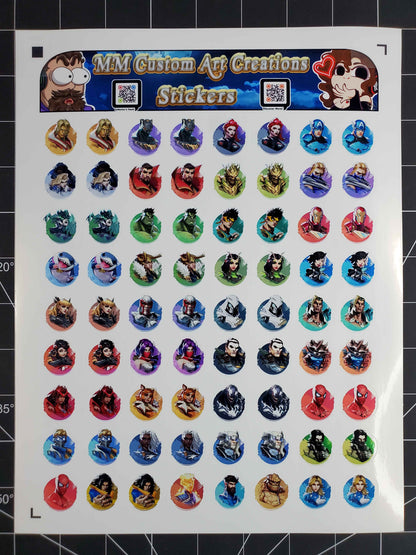 Marvel Rivals Playable Characters Sticker Set | 37 High Quality Glossy Stickers