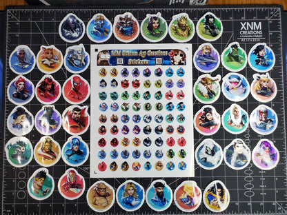 Marvel Rivals Playable Characters Sticker Set | 37 High Quality Glossy Stickers