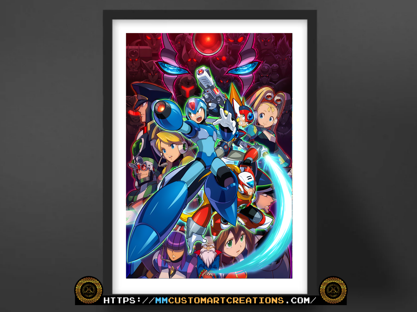 Mega Man Poster Prints | High-Quality Video Game Art | Retro Gaming Decor