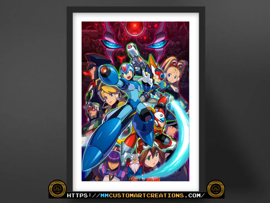 Mega Man Poster Prints | High-Quality Video Game Art | Retro Gaming Decor