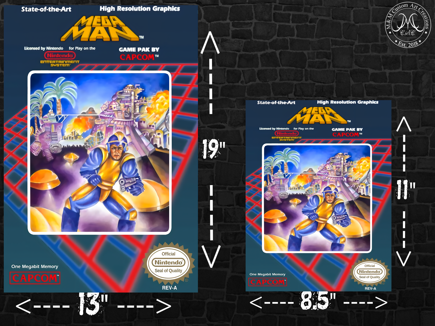 Mega Man Poster Prints | High-Quality Video Game Art | Retro Gaming Decor