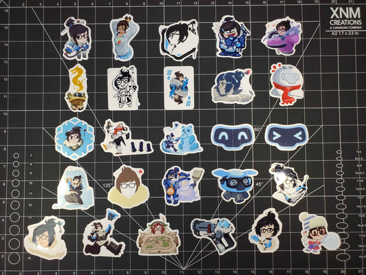 Overwatch 2 Mei Hero Spray's Sticker Set | 26 High Quality Glossy Vinyls