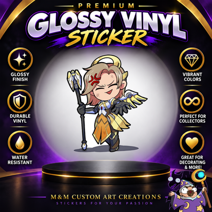 Mercy from Overwatch 2 Glossy Vinyl Sticker SHEETS