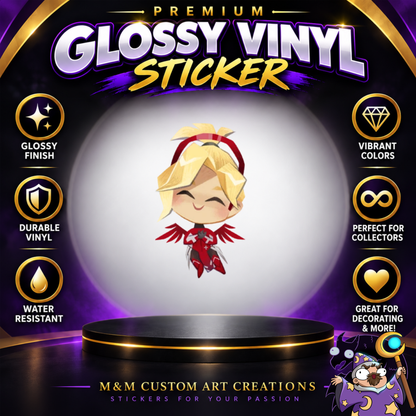 Mercy from Overwatch 2 Glossy Vinyl Sticker SHEETS