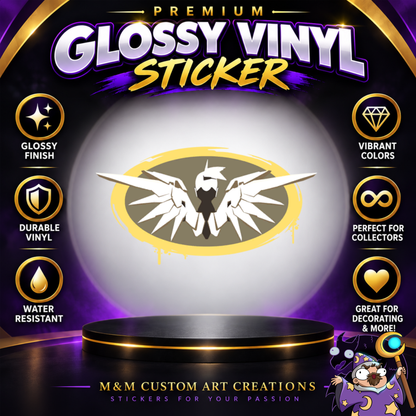 Mercy from Overwatch 2 Glossy Vinyl Sticker SHEETS