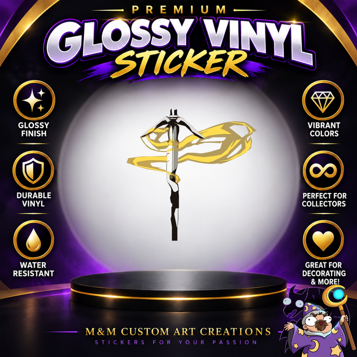 Mercy from Overwatch 2 Glossy Vinyl Sticker SHEETS