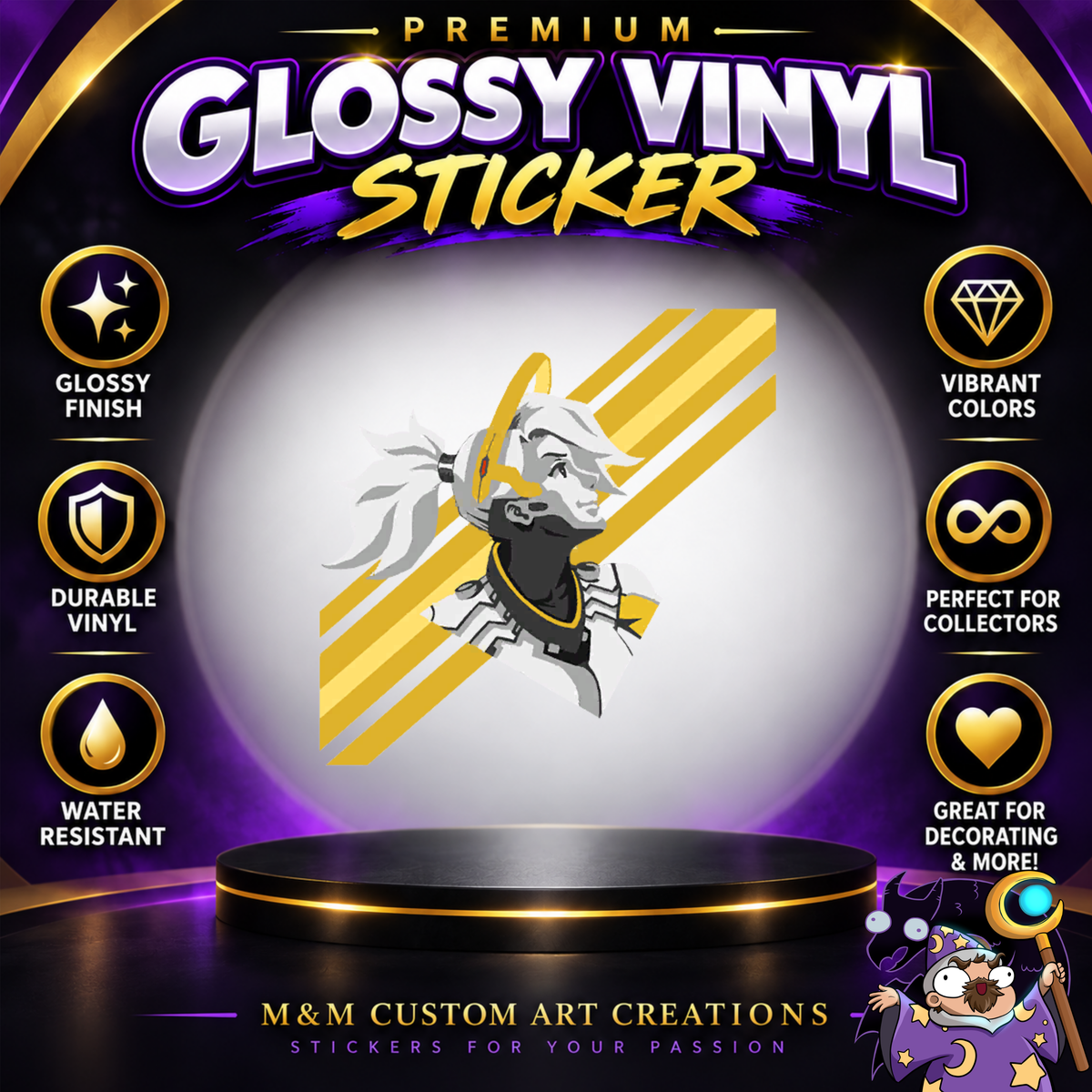 Mercy from Overwatch 2 Glossy Vinyl Sticker SHEETS