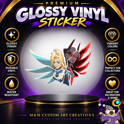 Mercy from Overwatch 2 Glossy Vinyl Sticker SHEETS