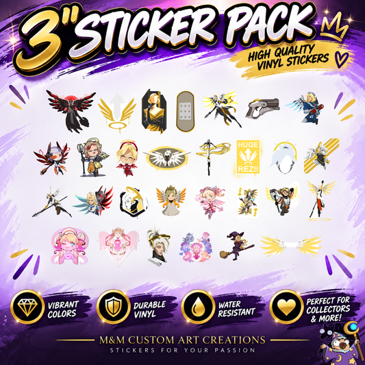 Overwatch 2 Mercy Hero Spray's Sticker Set | 29 High Quality Glossy Vinyls