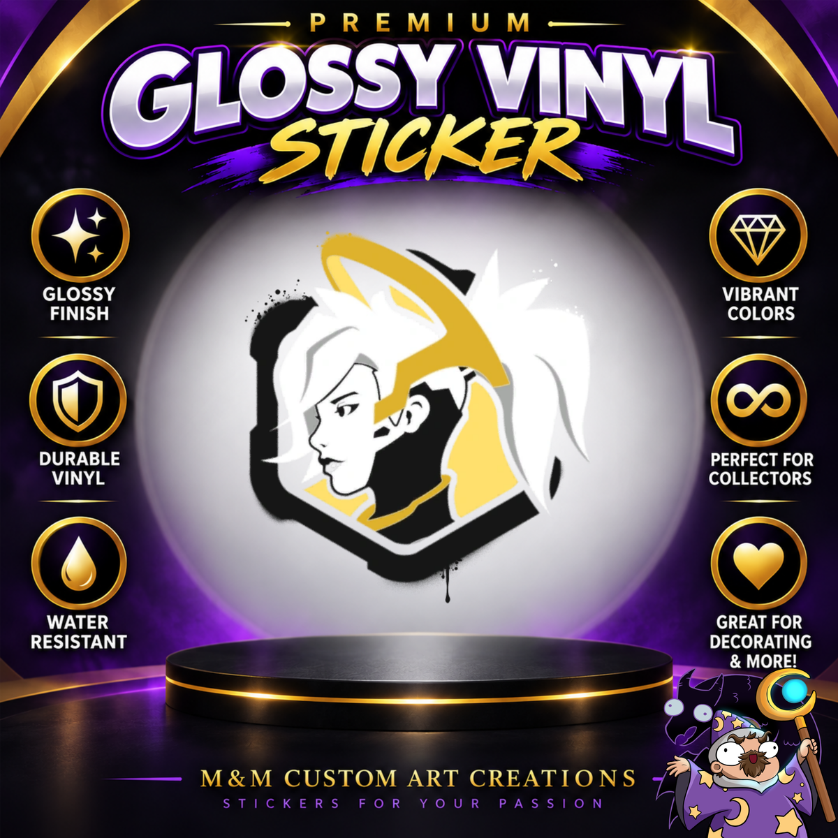 Mercy from Overwatch 2 Glossy Vinyl Sticker SHEETS