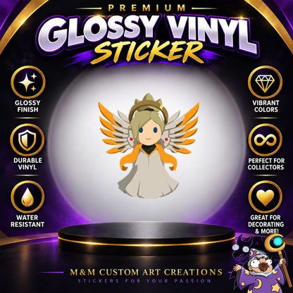 Mercy from Overwatch 2 Glossy Vinyl Sticker SHEETS