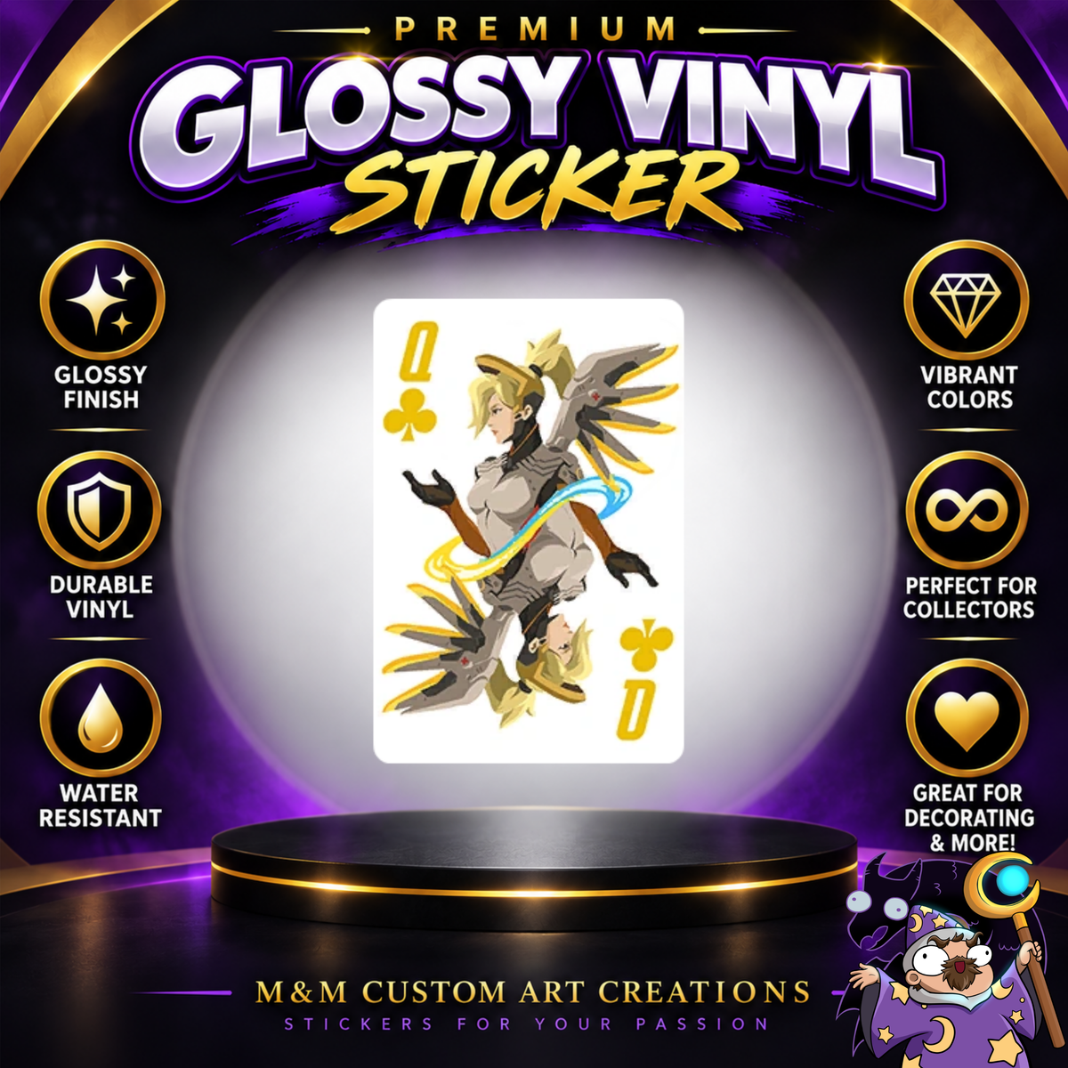 Mercy from Overwatch 2 Glossy Vinyl Sticker SHEETS