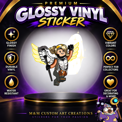 Mercy from Overwatch 2 Glossy Vinyl Sticker SHEETS