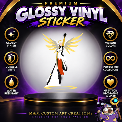 Mercy from Overwatch 2 Glossy Vinyl Sticker SHEETS