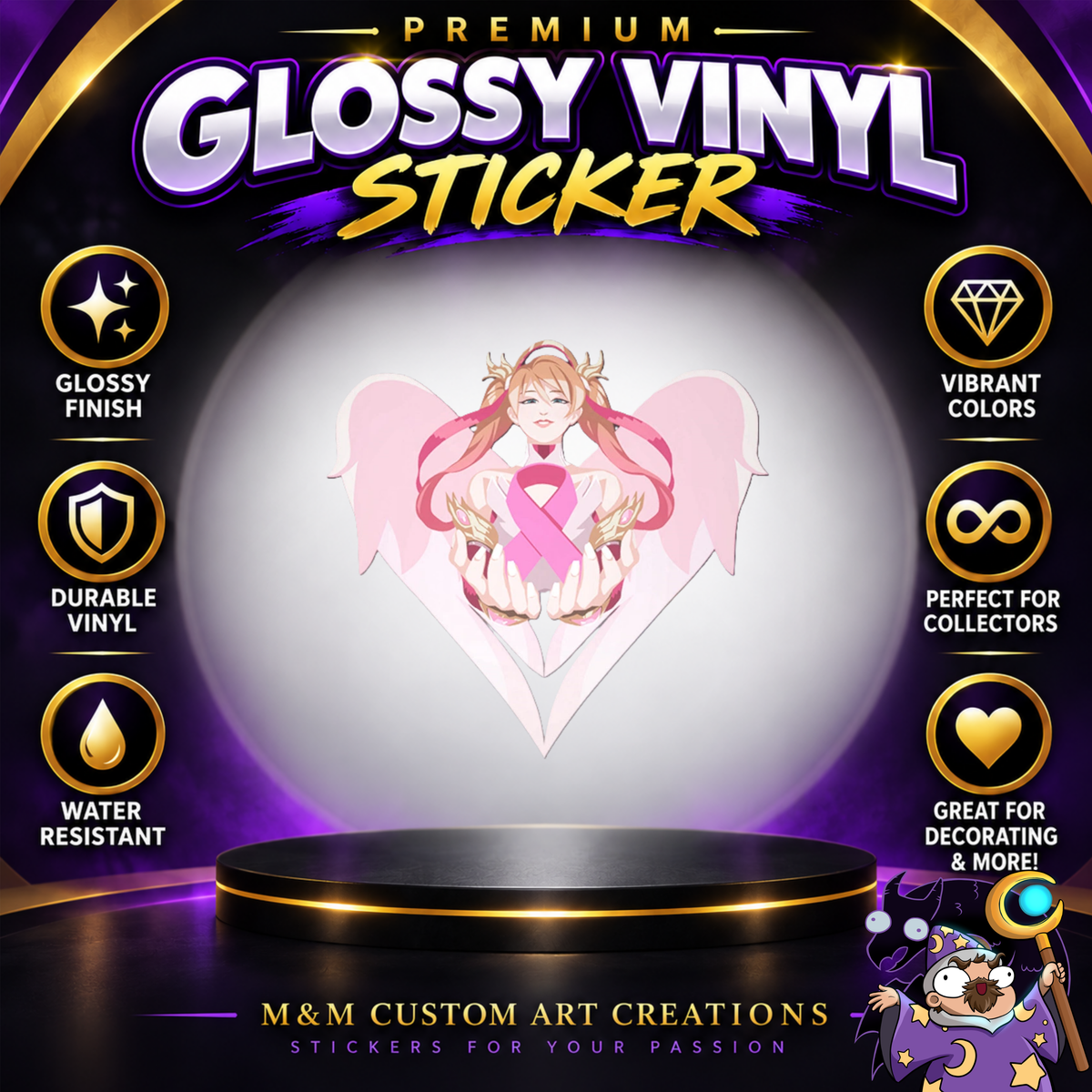 Mercy from Overwatch 2 Glossy Vinyl Sticker SHEETS