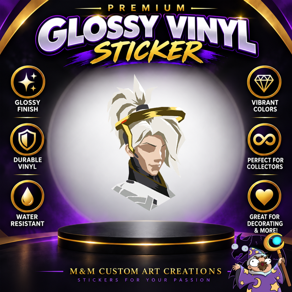 Mercy from Overwatch 2 Glossy Vinyl Sticker SHEETS