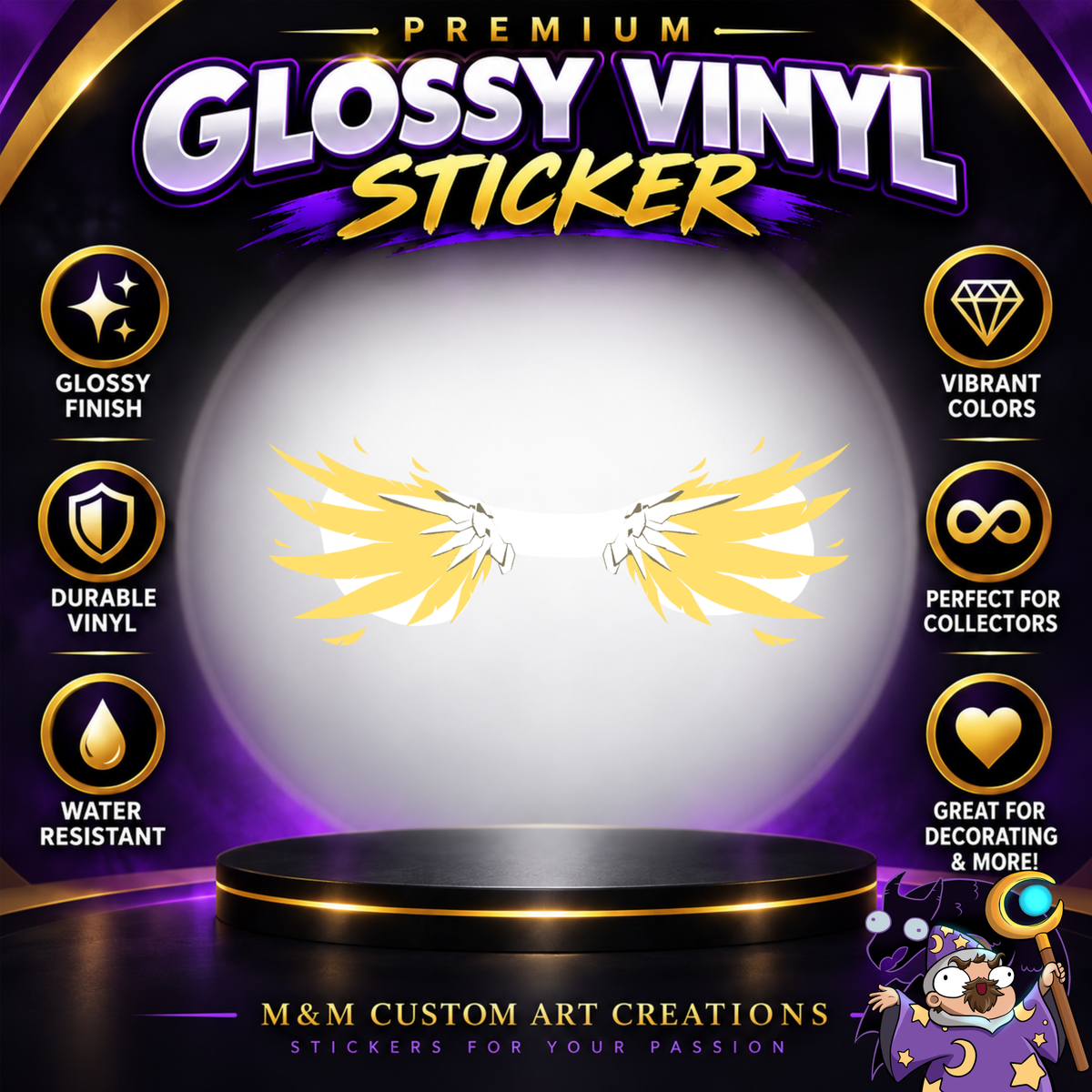 Mercy from Overwatch 2 Glossy Vinyl Sticker SHEETS