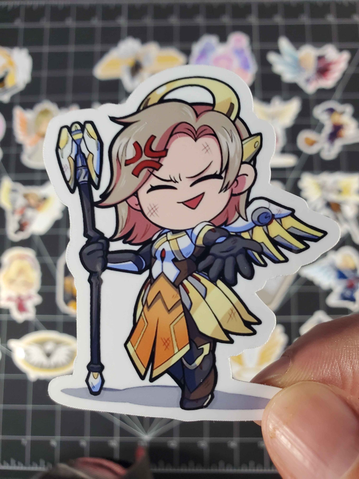 Overwatch 2 Mercy Hero Spray's Sticker Set | 29 High Quality Glossy Vinyls
