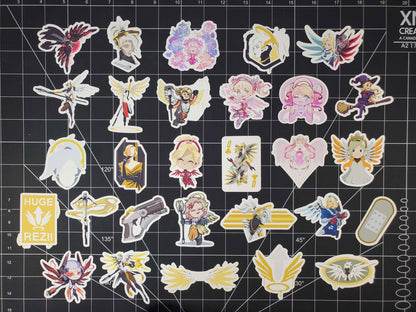 Overwatch 2 Mercy Hero Spray's Sticker Set | 29 High Quality Glossy Vinyls